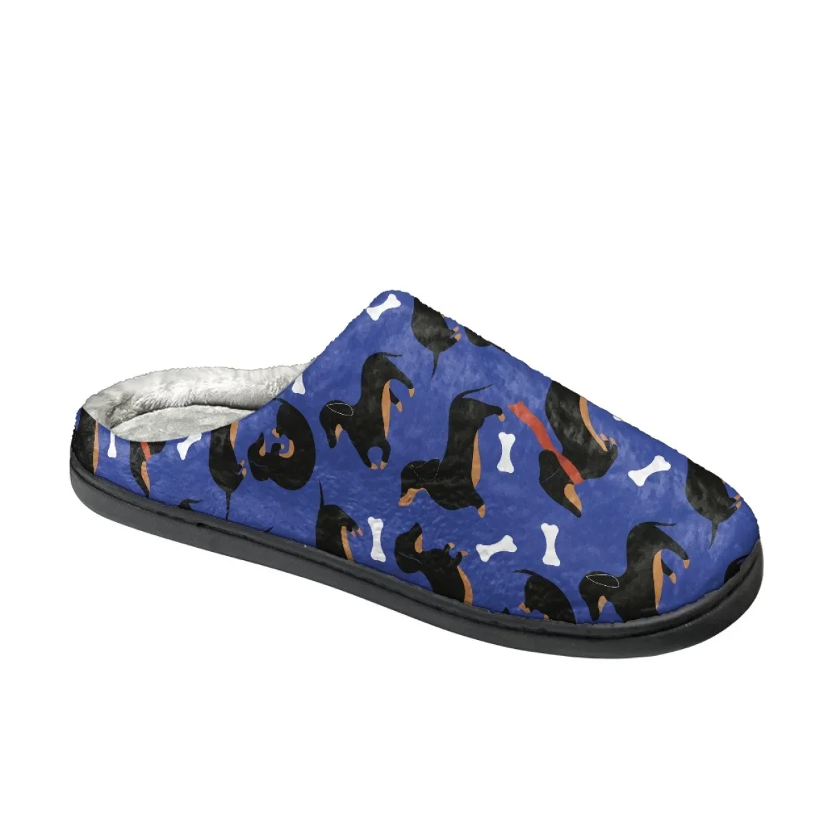 Dachshund Design Warm Cozy Men Cotton Slippers Non-Slip Women's Floor Slides Casual Comfortable House Slippers Print On Demand