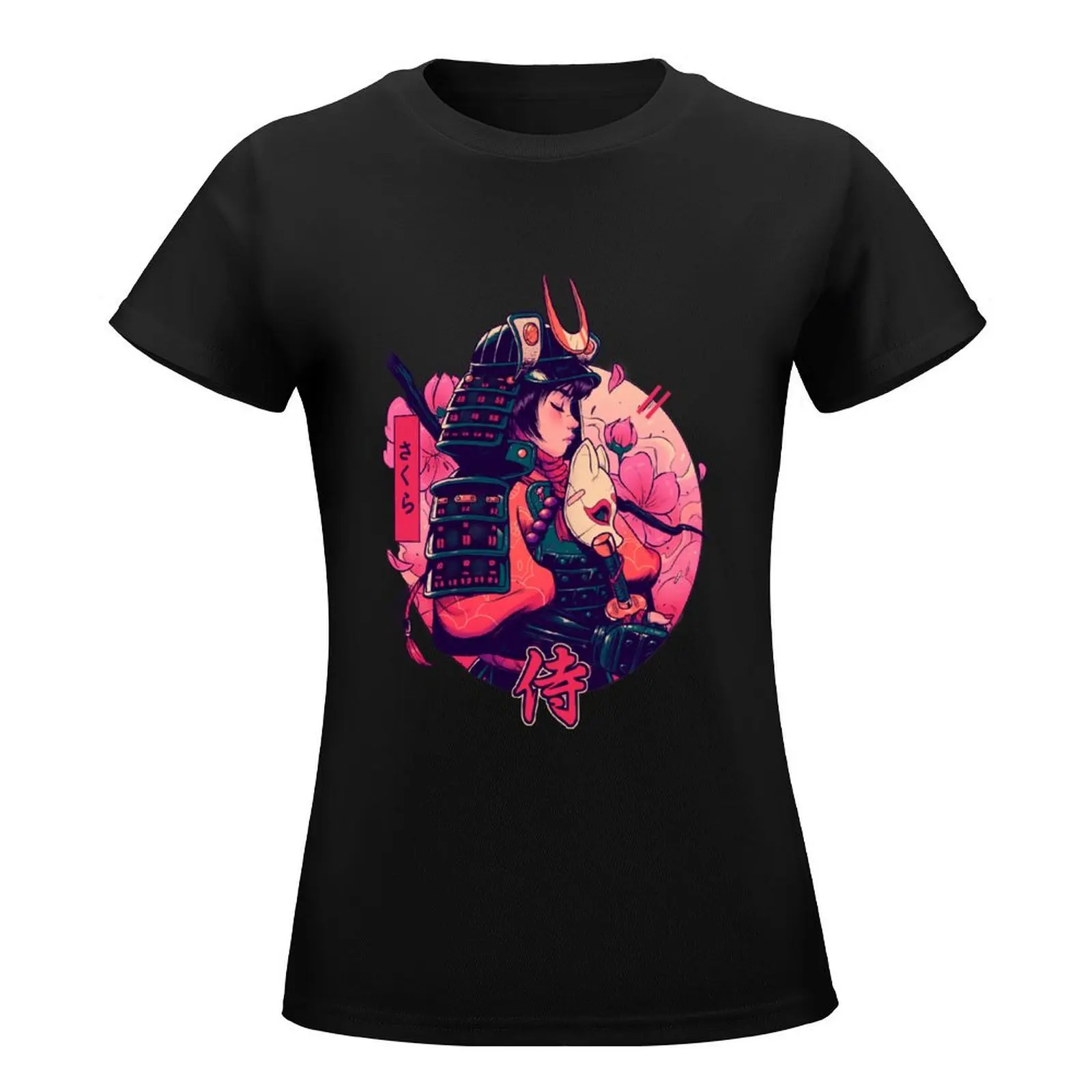 Cherry Samurai T-Shirt vintage clothes tops white t shirts for Women