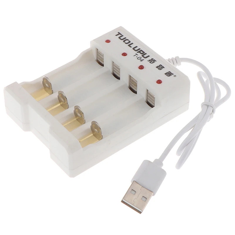 Cargador de batería de iones de litio/ni-mh para pilas AA/AAA, 4 ranuras USB de carga rápida, alta calidad, nuevo, 1 unidad