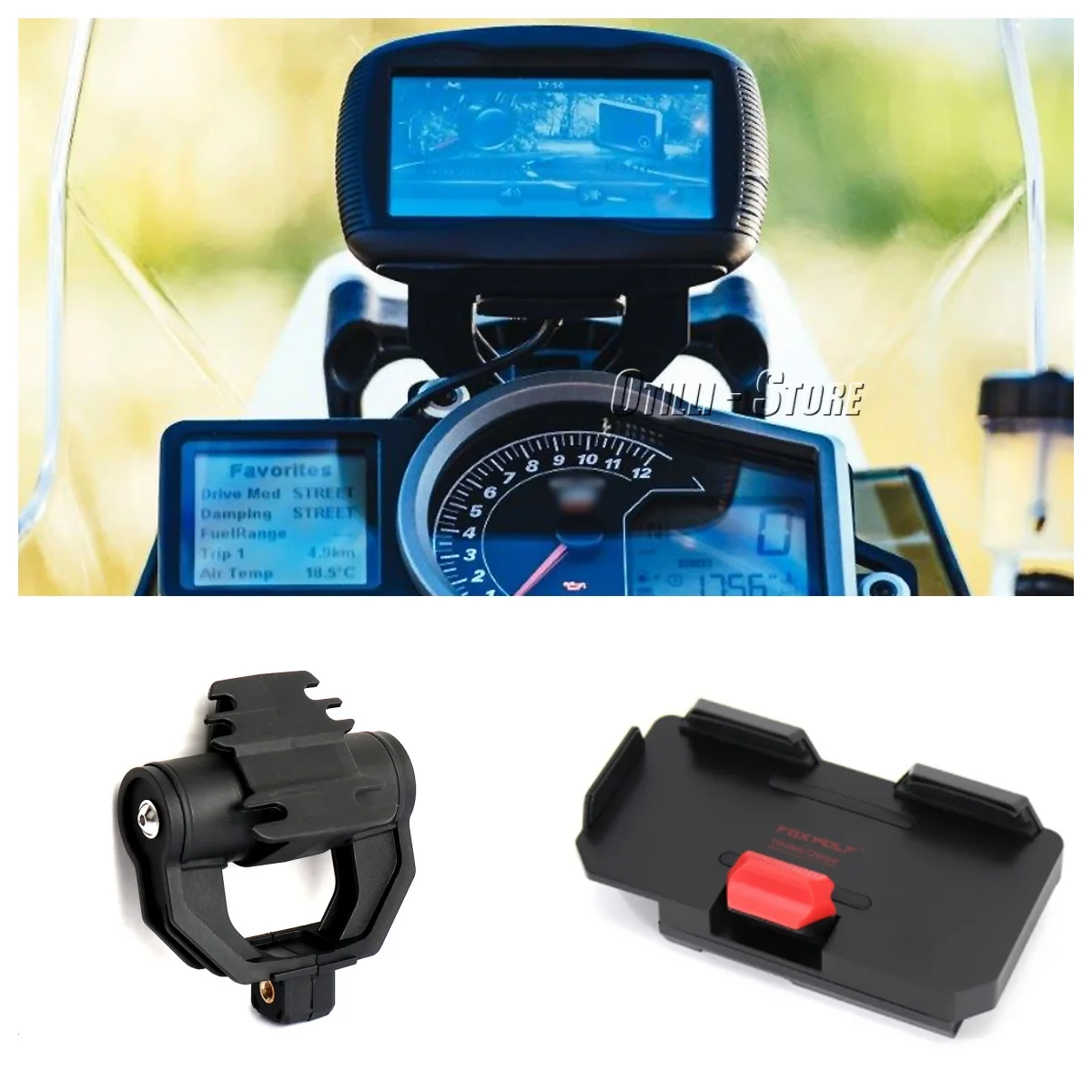 

For KTM 1290 Super Duke GT 2016-2018 Motorcycle Wireless Charger Phone Holder Adjustable GPS Navigation Bracket Moto Accessories