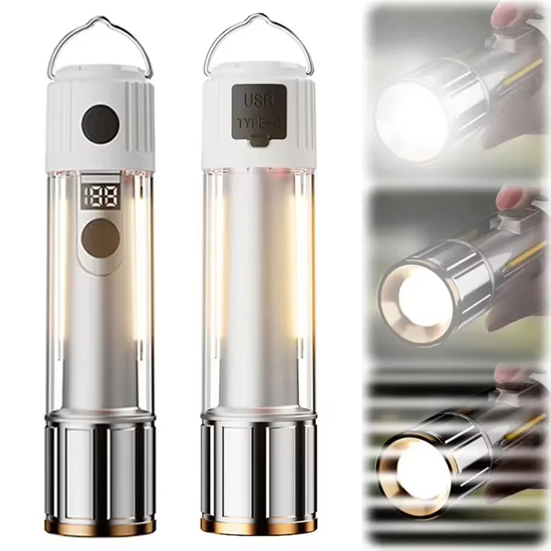 Lanterna LED recarregável ABPP com ímã de alta potência Lanterna de emergência externa para camping