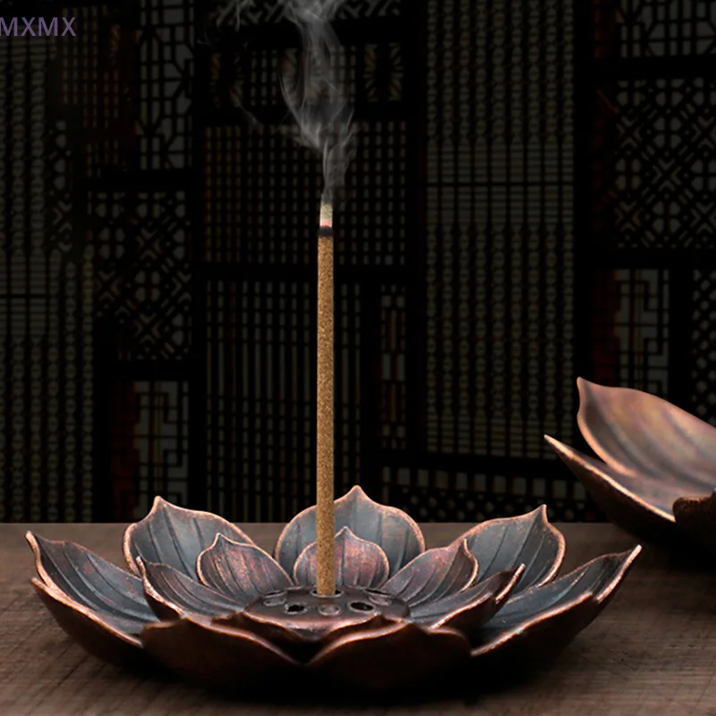 Полая курильница из сплава Zen Lotus Boshan, держатель для благовоний из сандалового дерева, буддизм, лотос, Nasturtium, курильница, тарелка