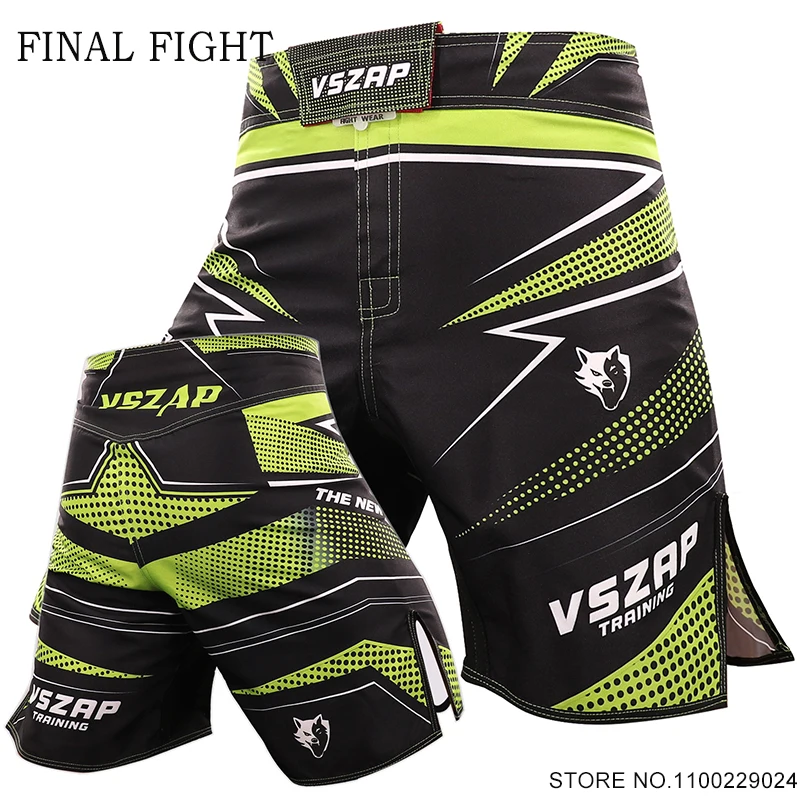 

MMA Shorts Vszap Mixed Martial Arts Fight Pants Men's Muay Thai Boxing Short Fitness Combat Grappling Sparring Kickboxing Trunks