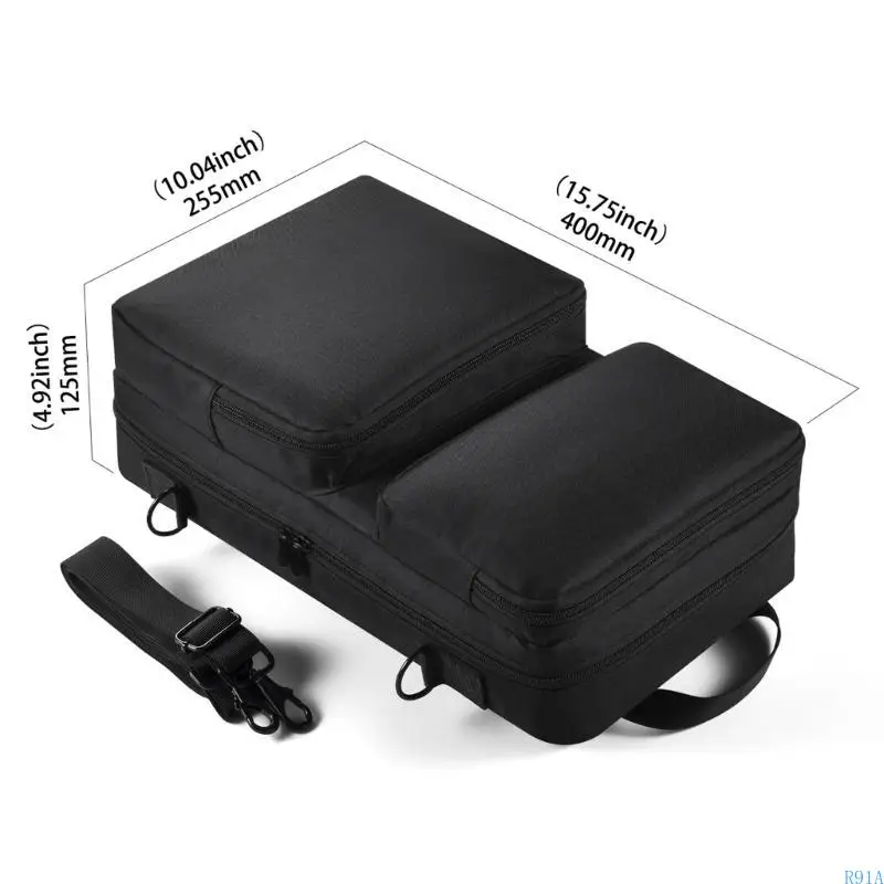 

R91A Multifunction DJ Equipment Backpack Portable Travel Carry Case with Soft Lining for DDJ-FLX 2/DDJ-200 Disc Player