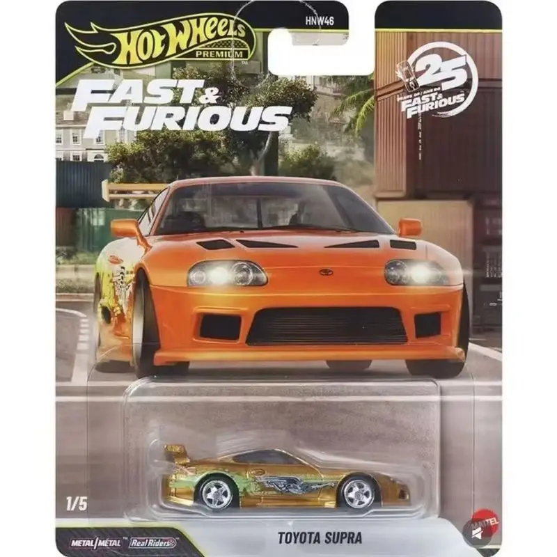 New Hot Wheels Premium Series The Fast & Furious 25 Anniversary Toyota Supra Nissan 350z Mercedes-Benz Sls Amg Alloy Car Model view 2
