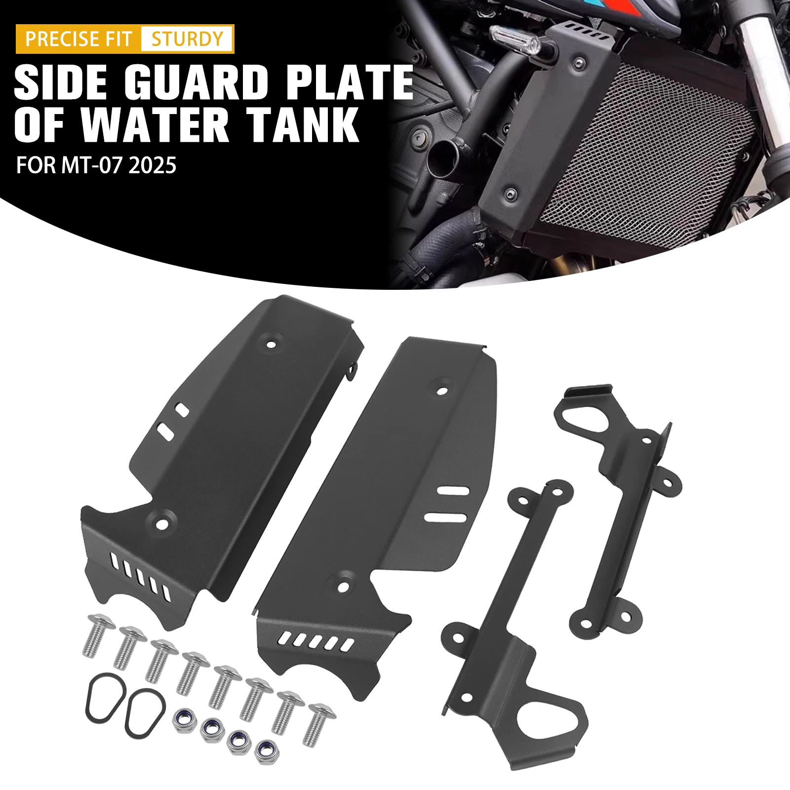 

For Yamaha MT07 MT 07 MT-07 2025-UP Motorcycle Aluminum Radiator Side Covers Radiator Grille Guard Grill Protector Accessories ﻿