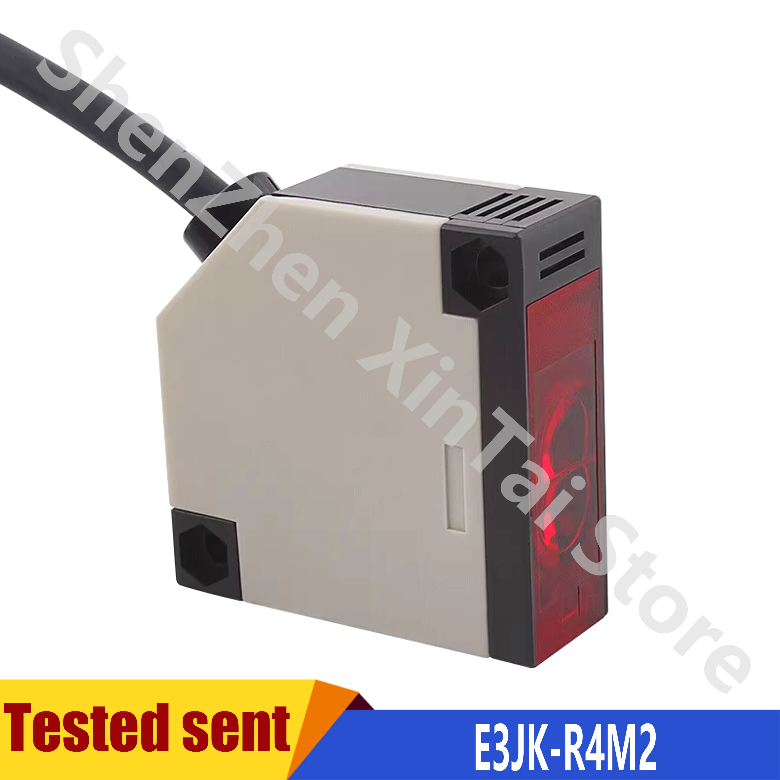 New E3JK-R4M2 Photoelectric Switch Sensor Distance 4 Meters Adjustable AC/DC 5 Wires With Reflector Plate