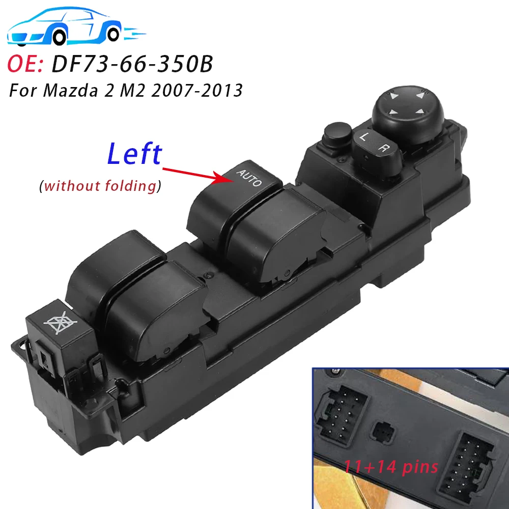 For Mazda 2 M2 2007 2008 2009 2010 2011 2012 2013 Electric Power Master Window Switch Lifter Control Button DF73-66-350B