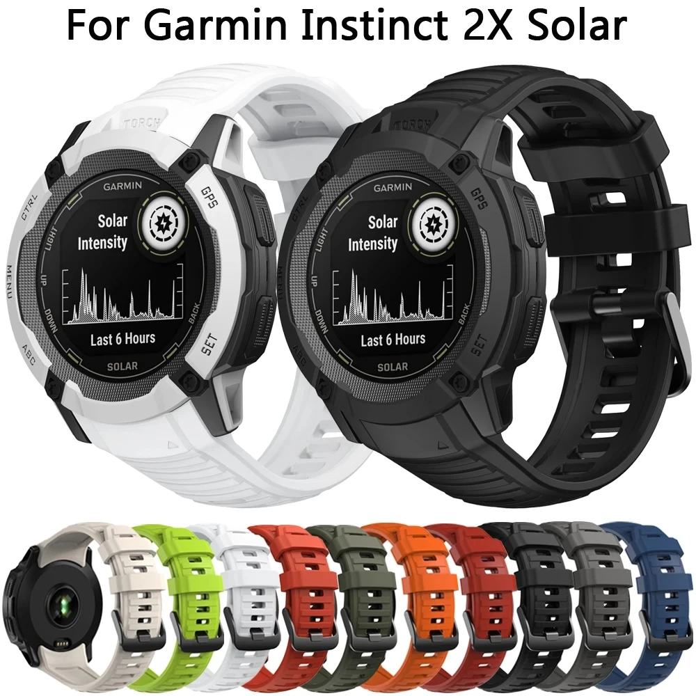 

High quality silicone strap For Garmin Instinct 2X Solar Watch Band Accessories Quick Fit Silicone Wristband Sports strap