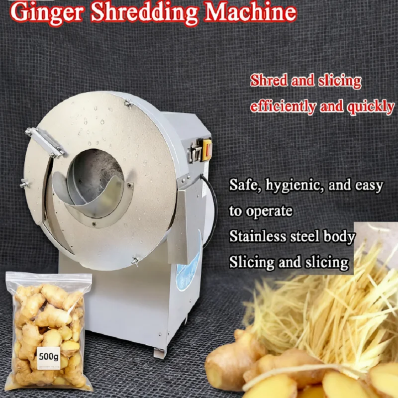 Automatic Commercial French Fries Onion Chopper Ginger Bamboo Shoot Papaya Root Vegetable Shredding Shredder Machine