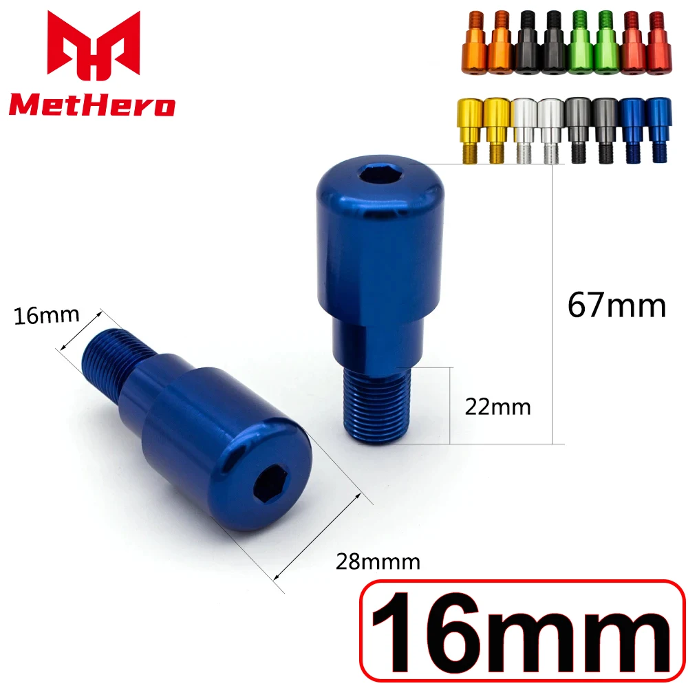

16mm Fit For Yamaha Tmax T-max 500 530 T Max500 XJR1300 XJR1200 MT07 MT09 CNC Handlebar Grips Bar Ends Counterweights Slider Cap