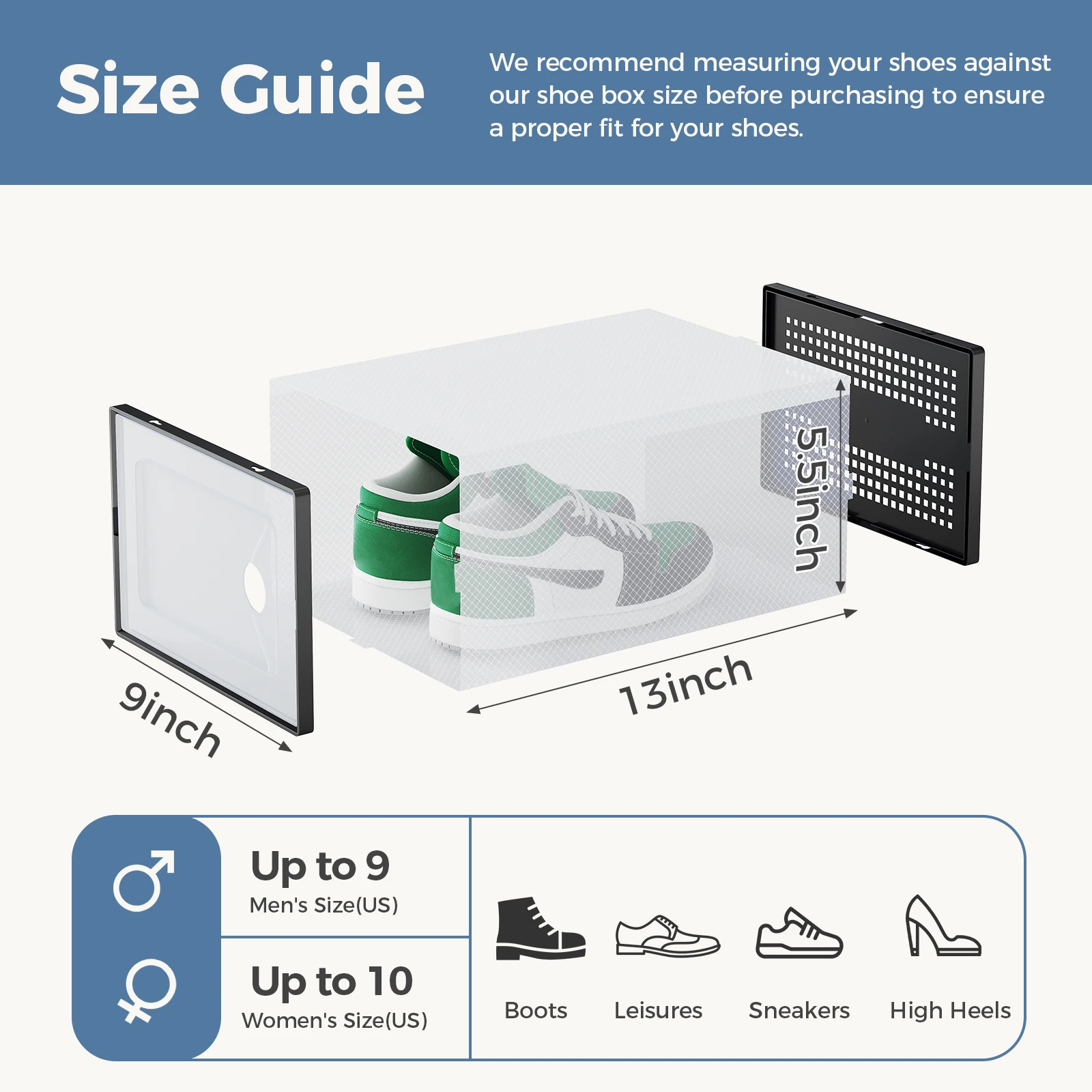 ventilated shoe storage box