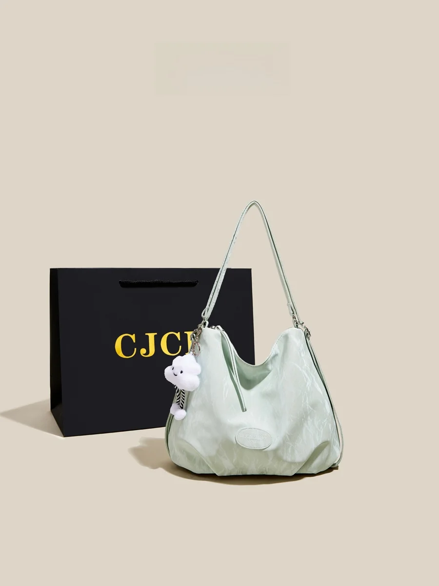 

Mint een Korean Sle Large Capaci Commuter Tote Bag oulder Bag Crossbody Bag for Work Travel Casual Soft PU Leather