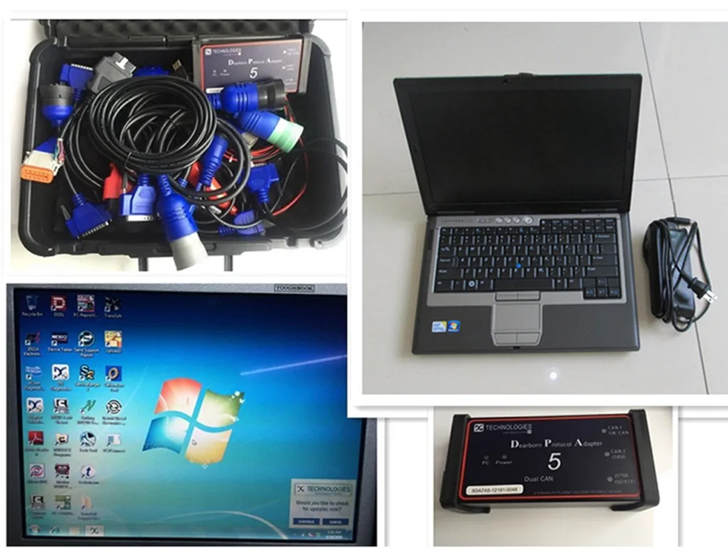 A+ Quality DPA5 Dearborn Protocol Adapter 5 Diesel Heavy-Duty Truck Diagnostic Tool DPA 5 Scanner with D630 laptop ready use