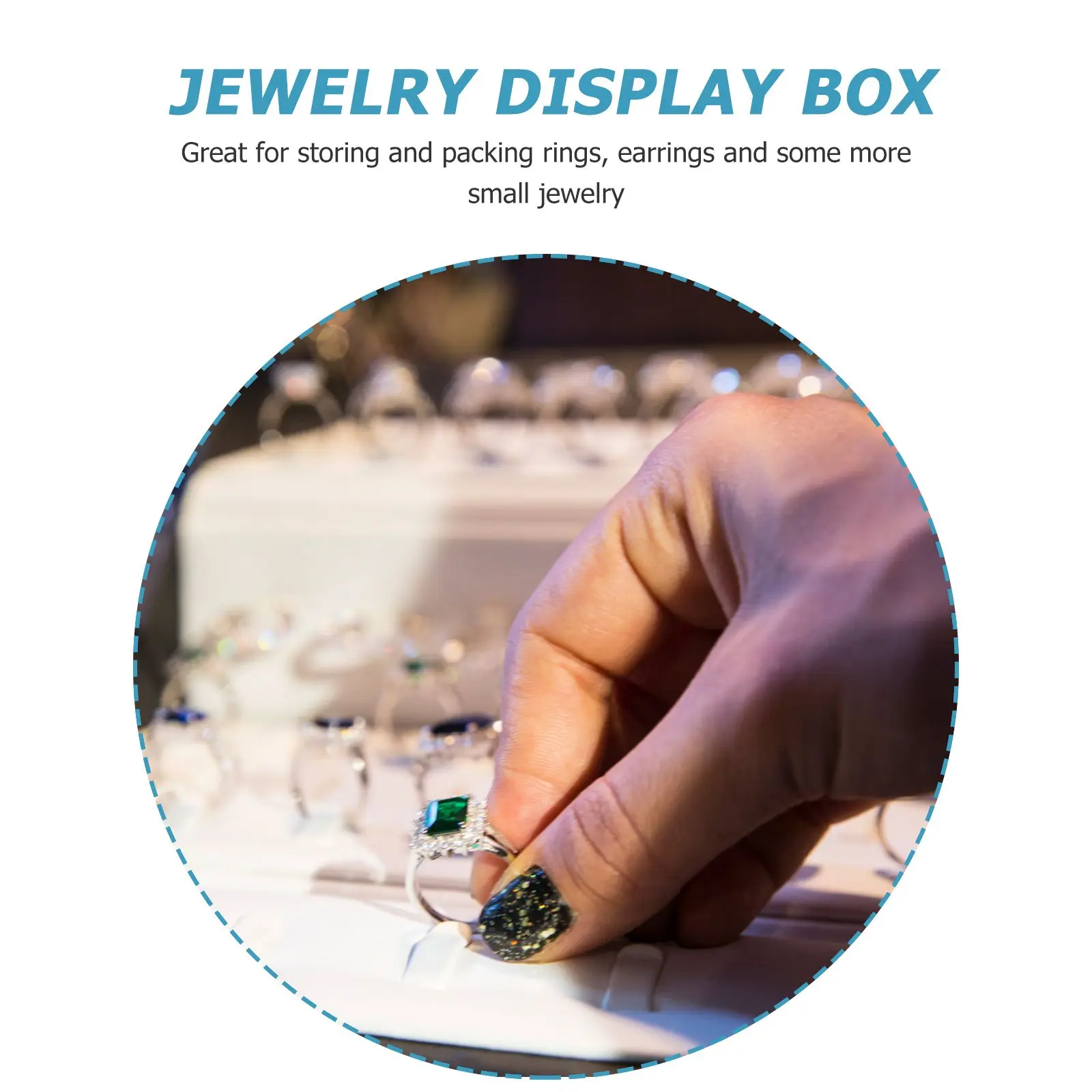 Ring Box slots White Paper ganizer Transparent Window Ear Stud Case Jewelry Display Storage Transparent Window Ring Box Packing