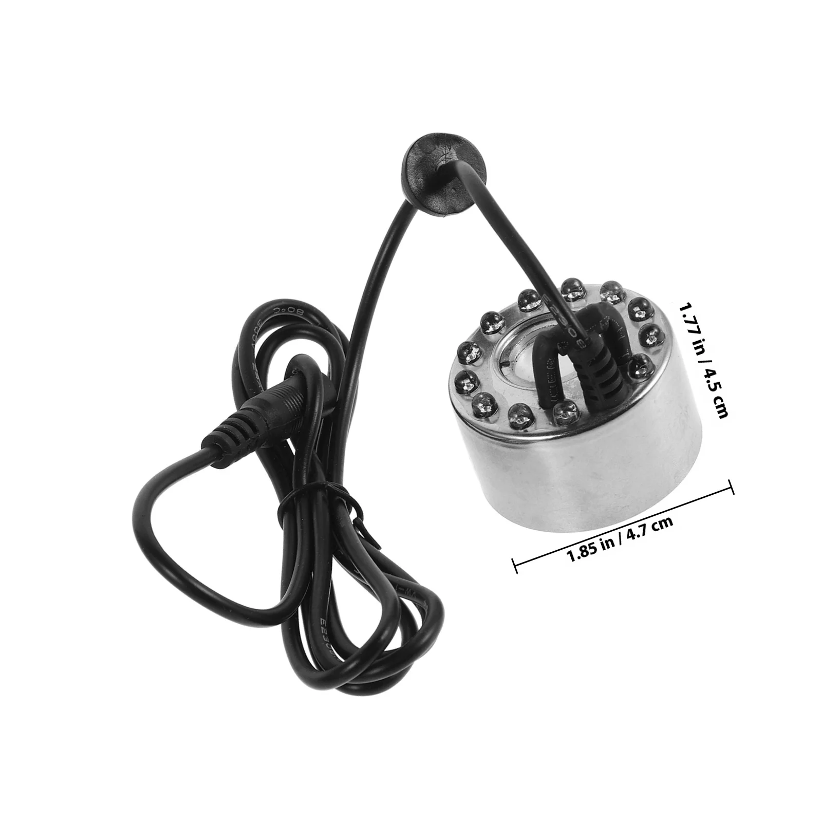 Halloween 12LED Licht Mist Maker Zilver Luchtbevochtiger voor Vijver Fontein Rotstuin Vis Vaas Vogelbad Decor