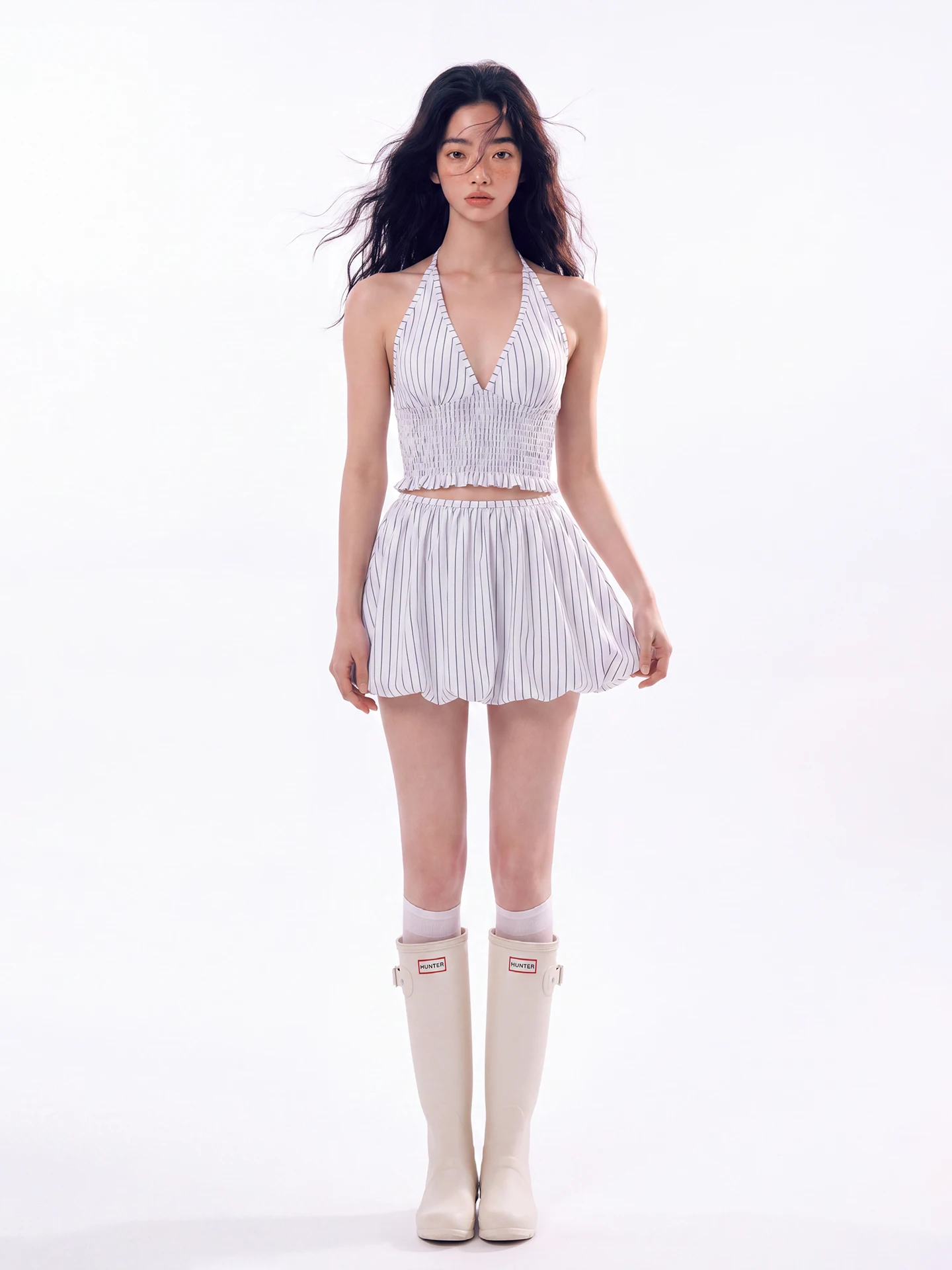 Hello W Pure Desire Three-piece Swimsuit Women's Beachwear Independent Bottom Skirt Style Separate Swimwear Thermal Use