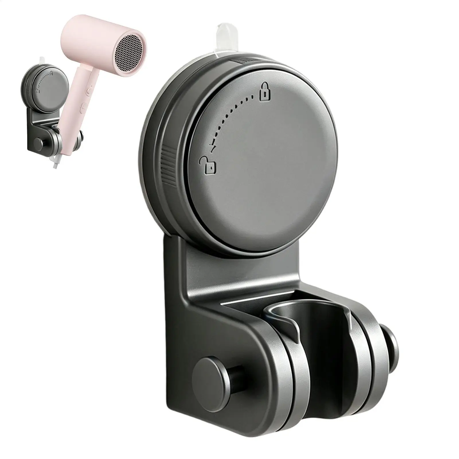 Suction Shower Head Holder Swivel Adjustable Bathing Wand Bracket Adjustable Shower Head Bracket for Bathroom Hotel Spa Home