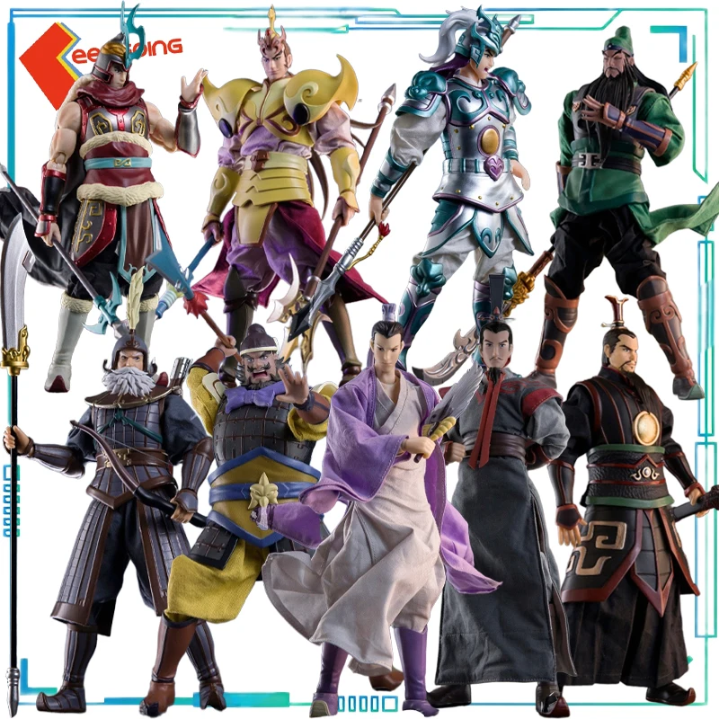 

KEEPGOING Подлинная романтика трех королевств 1/12, мобильное платье, кукла Guan Yunchang - мобильная модель Guan Yu, готовый продукт