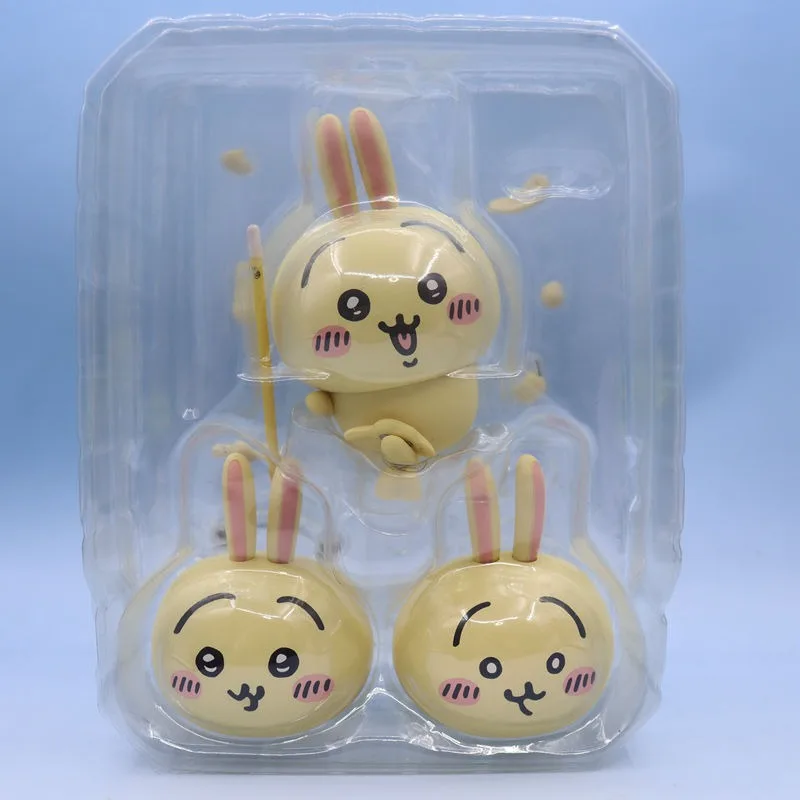 Figurine mobile en argile de dessin animé version Q Chiikawa, jouets à changement de visage, Anime Hachiware Usagi, jouet d'ornement, cadeau Kawaii