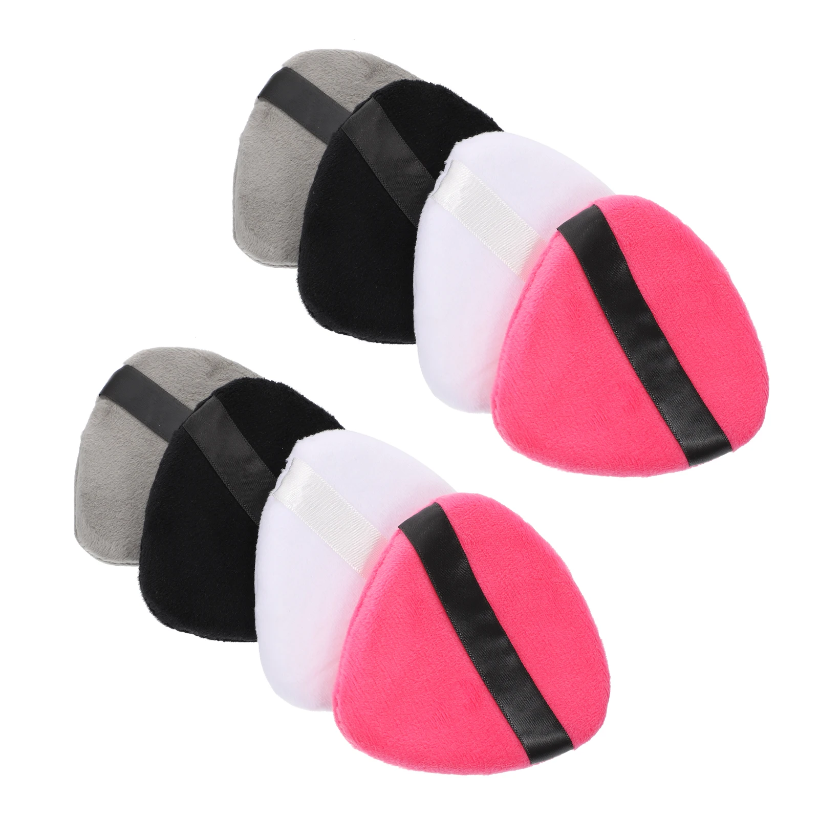 8-teiliges Kosmetik-Puderpad aus reiner Baumwolle, tropfenförmiges Make-up-Werkzeug, bequemer loser Puderquaste, loser Puff für Mädchengesicht