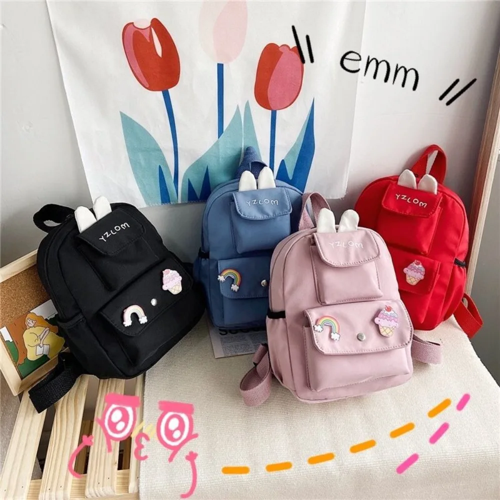 Cute Cartoon Backpack Nylon Casual School Bag Large Capacity Handbag Shoulder Bag