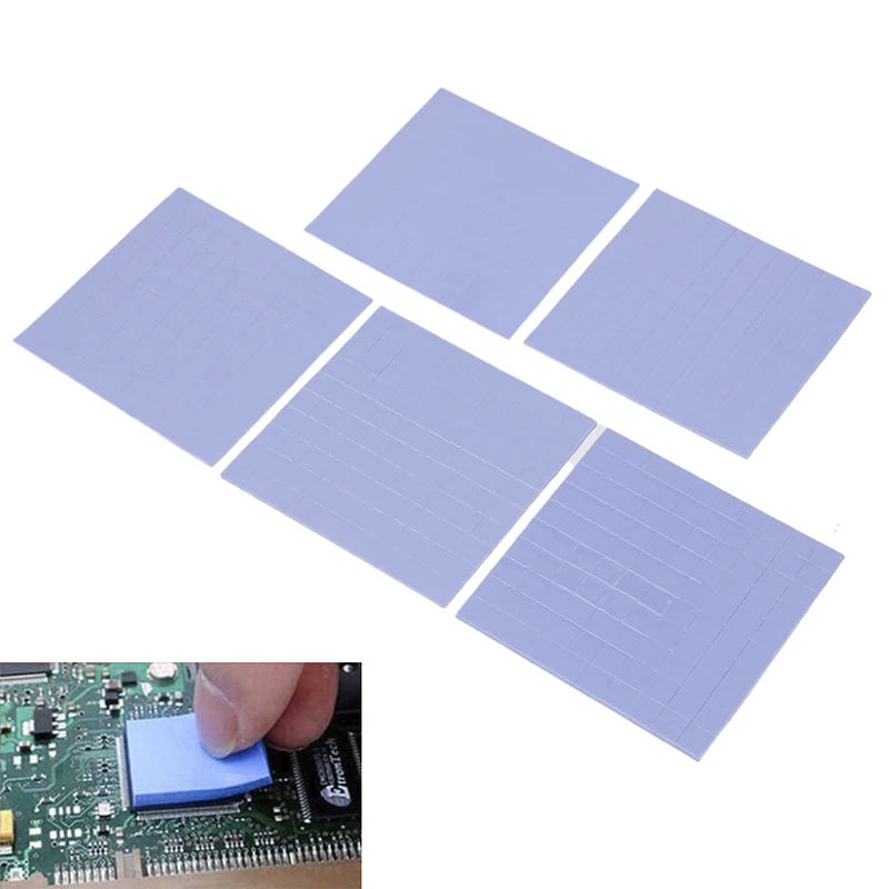 

100pcs Thermal Insulating Silicone Sheet High Temperature Resistance Motherboard CPU IC GPU Repair Pre-cutting Mat 1.0-3.0mm