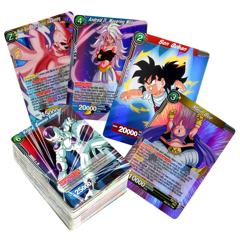 Cartas Dragon Ball Brilhantes Son Goku Frieza Saiyan Vegeta TCG Raras para Coleção de Cartas de Anime para Crianças Presente Brinquedo