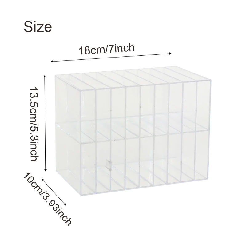 Marker Pen Organizer Box Multi Compartment Clear Plastic Case For Pens Pencils And Art Painting Tool Learn Desktop Storage Box