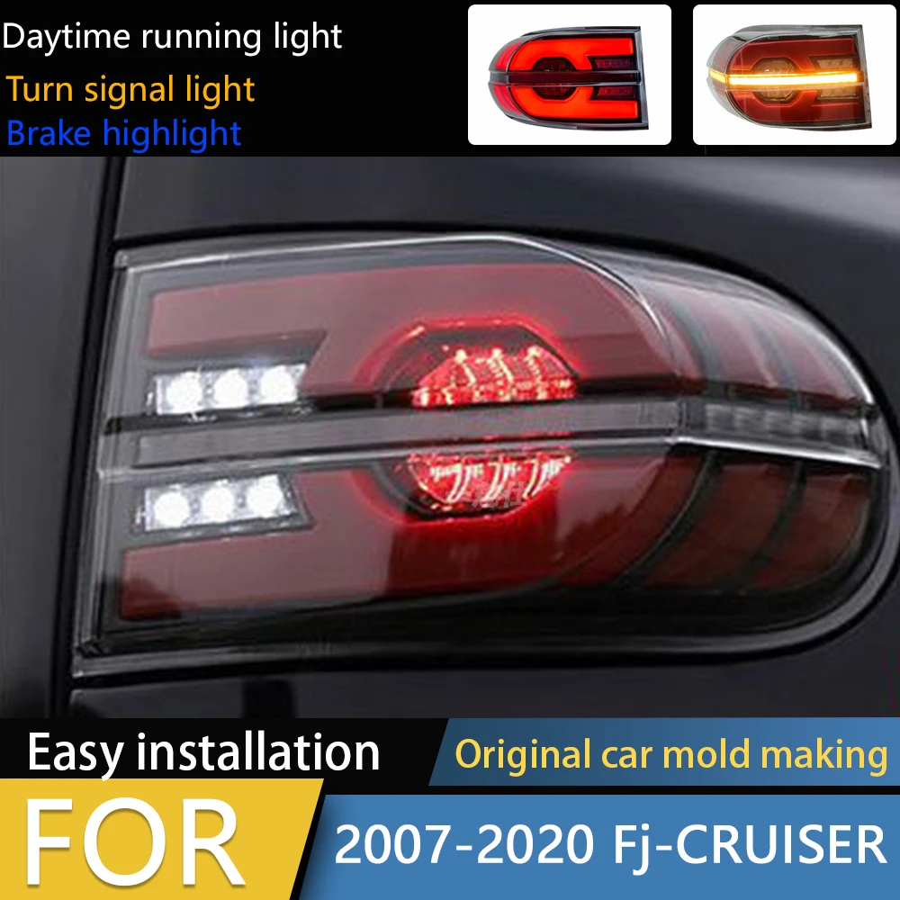 

LED Tail Lights for Toyota FJ Cruiser 2007-2020DRL Car Taillights Assembly Signal Auto Accessories Modified Lamp