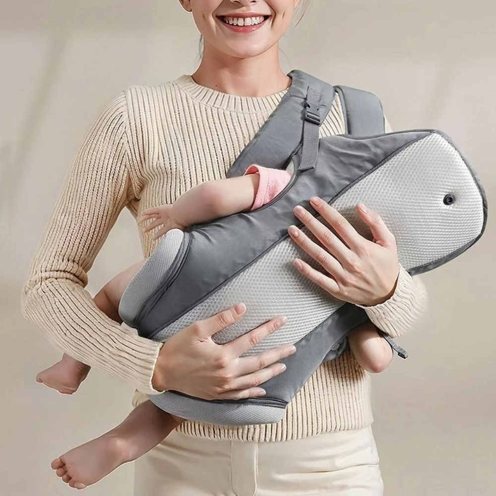 

Ergonomic Newborn Kangaroo Wrap Easily Adjustable 4-In-1 Front Facing Baby Carrier Hipseat Waist Belt Breathable Baby Backpack