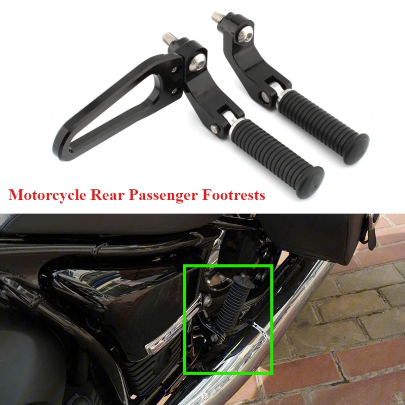 

1Pair Motorcycle Foot Pegs Rear Passenger Footrests Footpegs Foot Pedal Bracket Support Accessories for BMW R18 Repose-pieds
