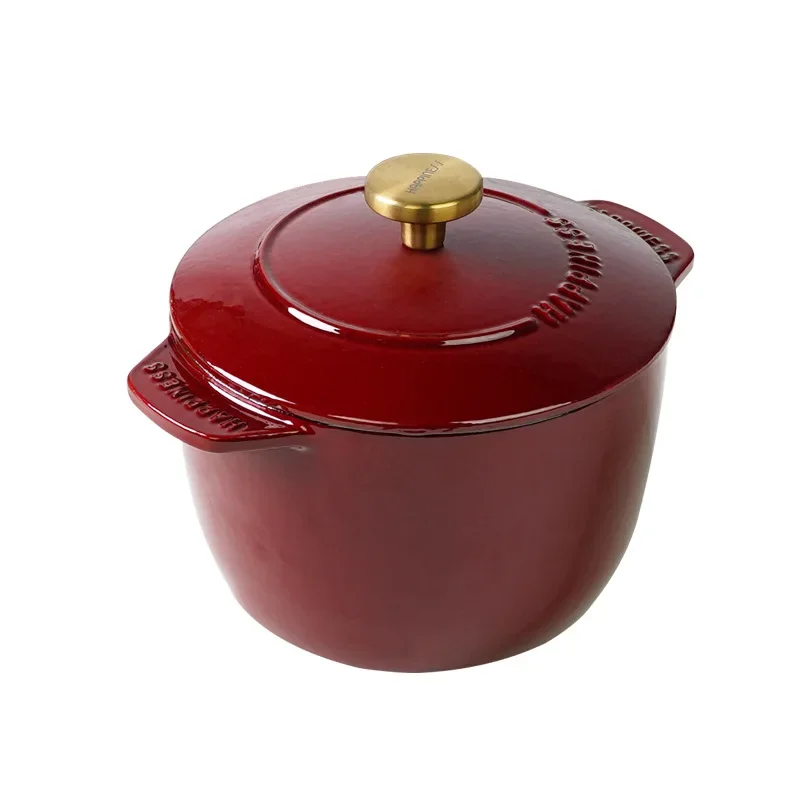 16cm - 20cm Household Cast Iron Crockpot, Multifunctional Pot for Soup Casserole, High Value Enameled Rice Kettle Cooker - Image 5
