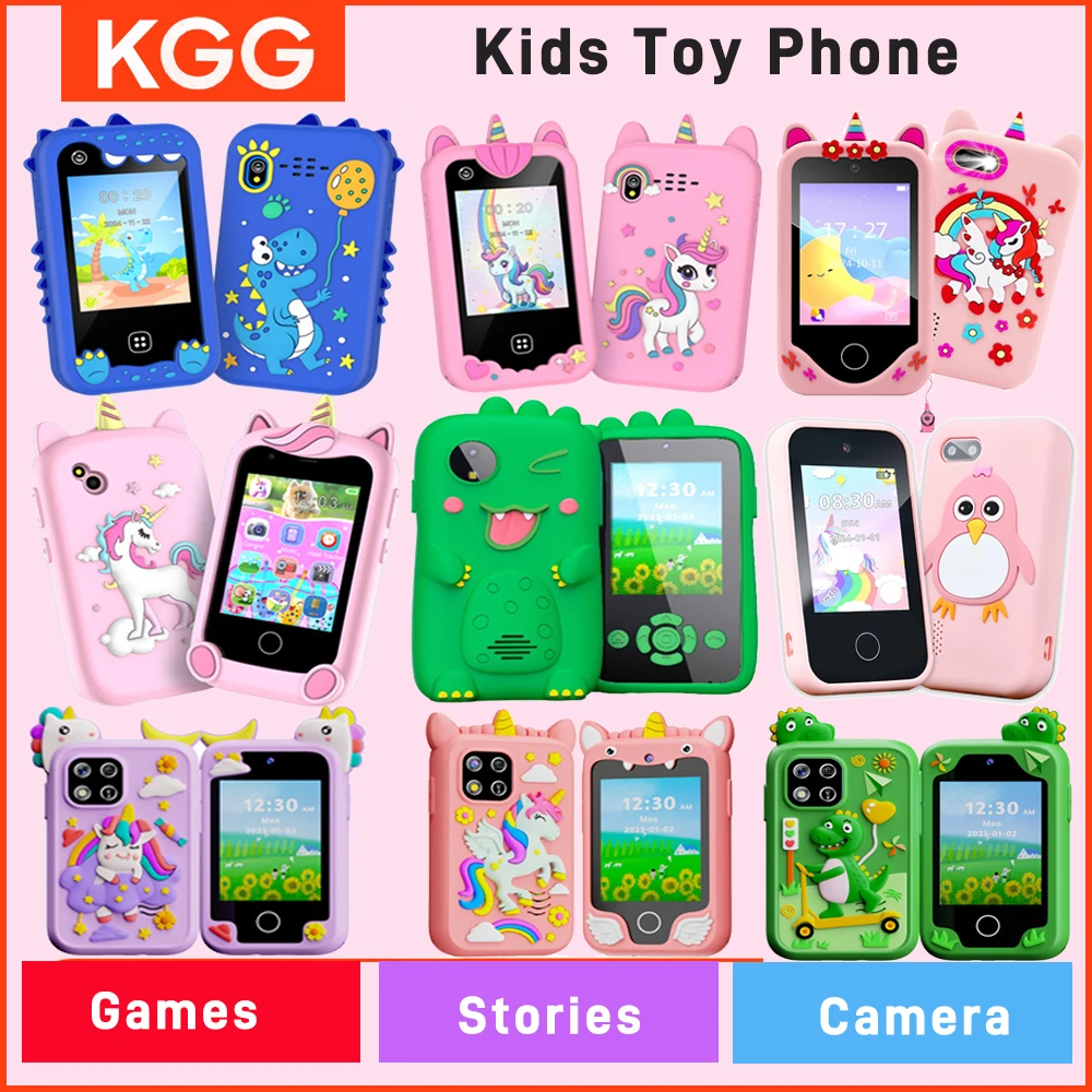 

Kids Smart Phone IPS Touch Screen Stories Games Unicorn Baby Mobile MP3 Music Player Camera Educational Girls Boys Toys Gifts
