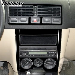 For Volkswagen Golf 4 MK4 1999-2004 Piano Black Central control radio air outlet Panel inside Car Accessories Decorative Sticker