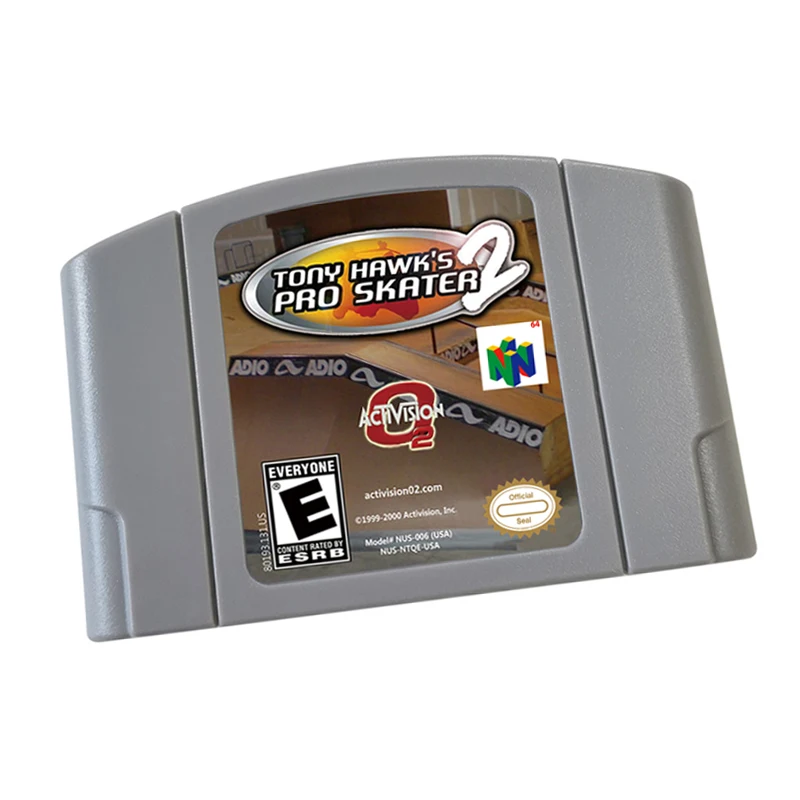 N64 games Cartridge -Tony Hawk's Pro Skater 2 NTSC  Version Retro Games reconstructed