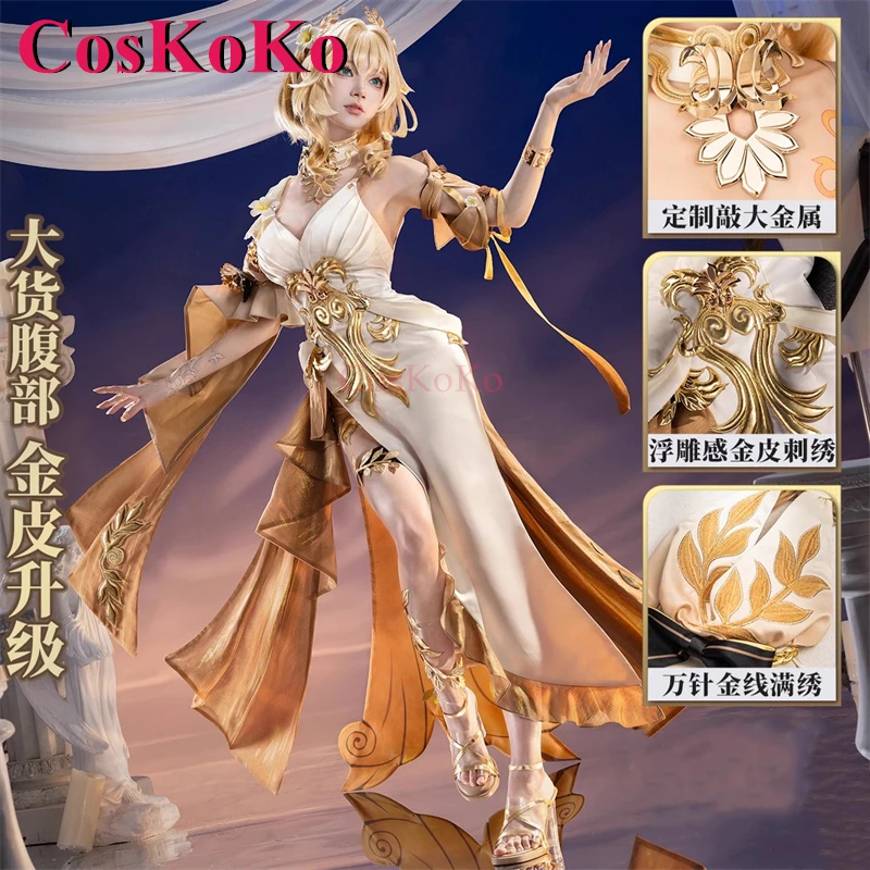 

CosKoKo Aglaea Cosplay Costumes Game Honkai: Star Rail Elegant Gorgeous Formal Dress Halloween Party Role Play Clothing S-XL New