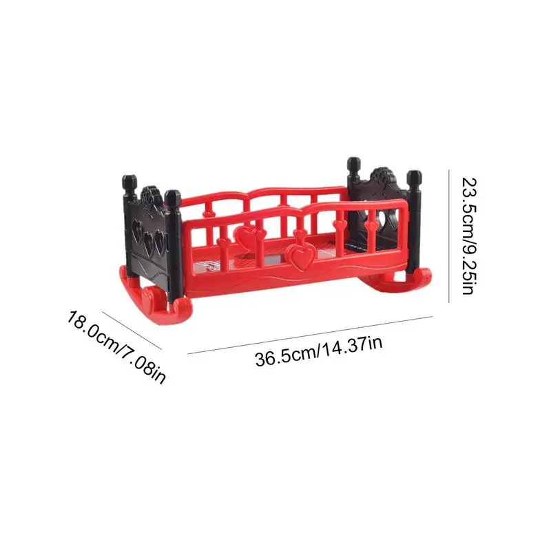 Set di passeggino per bambole per bambini Set da gioco per bambole con carrozzina per bambole Culla per bambole Passeggino Seggiolone Vassoio per alimentazione Accessori per passeggino per bambole