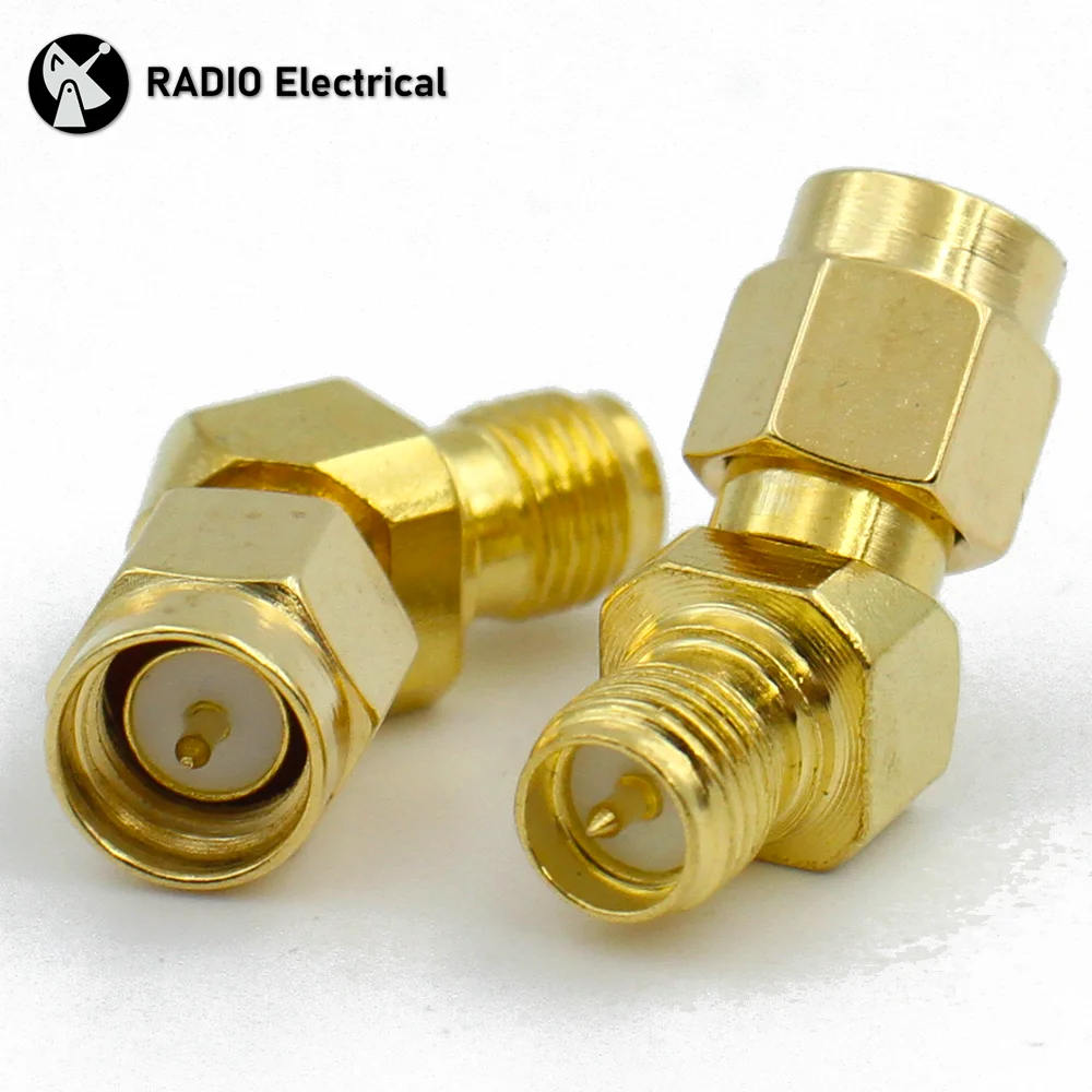 

SMA Male to RP SMA Female 135 Degree Bevel Connector SMA to RP-SMA for WIFI image transmission FPV adapter RF Brass Copper