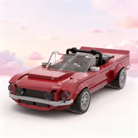 311pcs MOC City Champions Shelby Mustangesd Convertible Model Building Blocks Christmas Gift Toys Construction Idea Education