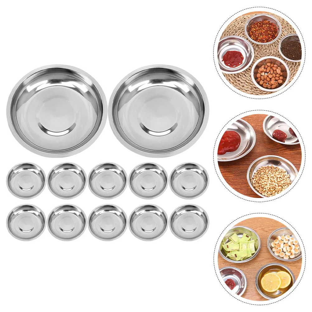 

12Pcs Stainless Steel Dipping Sauce Bowls Rustproof Small Round Prep Condiment Cups for Kitchen Food Serving Mixing Bowls