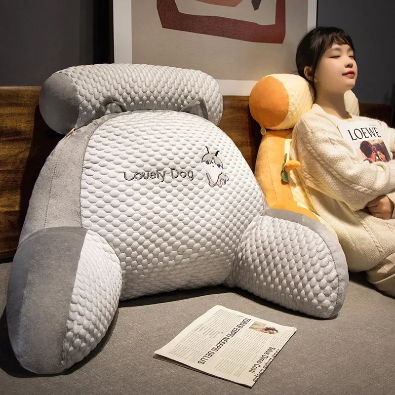 아이스 완두콩 침대 옆 쿠션, 부드러운 허리 베개, 큰 등받이 침대 베개, 소파 베개, 침대 독서 