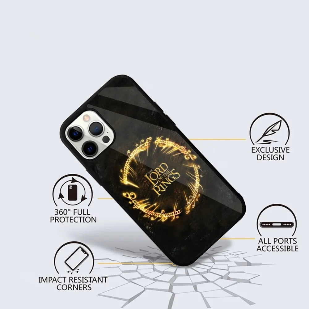 The L-Lord of the R-Rings Phone Case For iPhone 15,14,13,12,11,Plus,Pro,Max Mini Magsafe Magnetic Wireless Charging