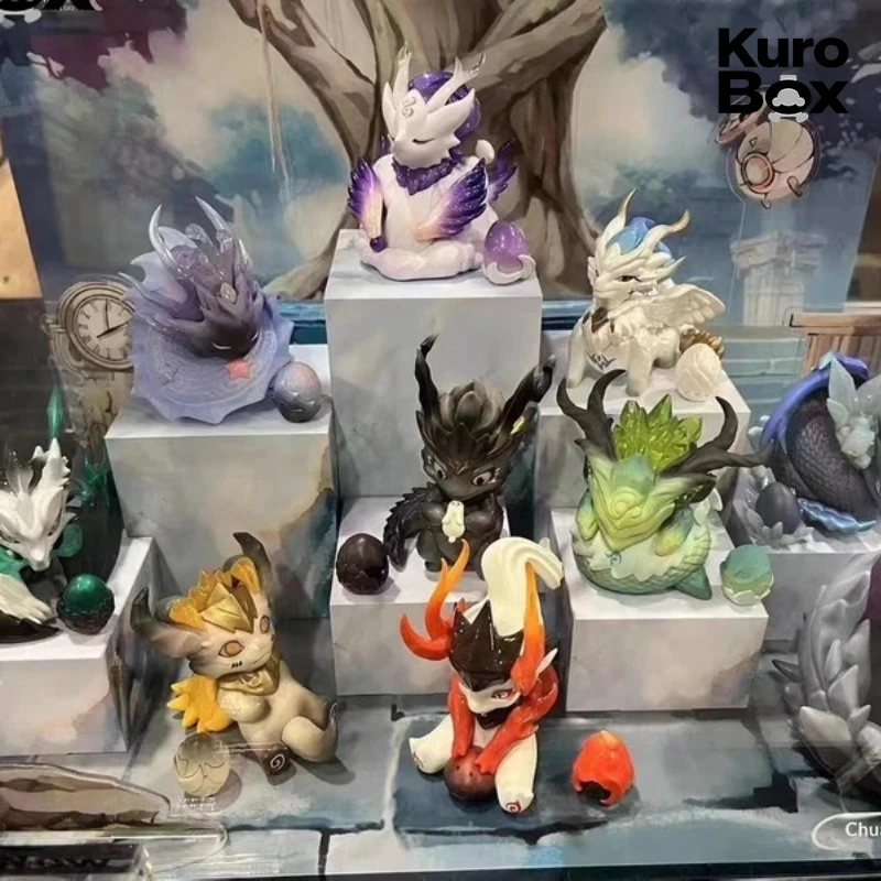 

Authentic Shan Hai Jing Dragon Party Series Blind Box 2nd Gen Dragon Year Collectible Figurines Table Decor Gift For Collectors