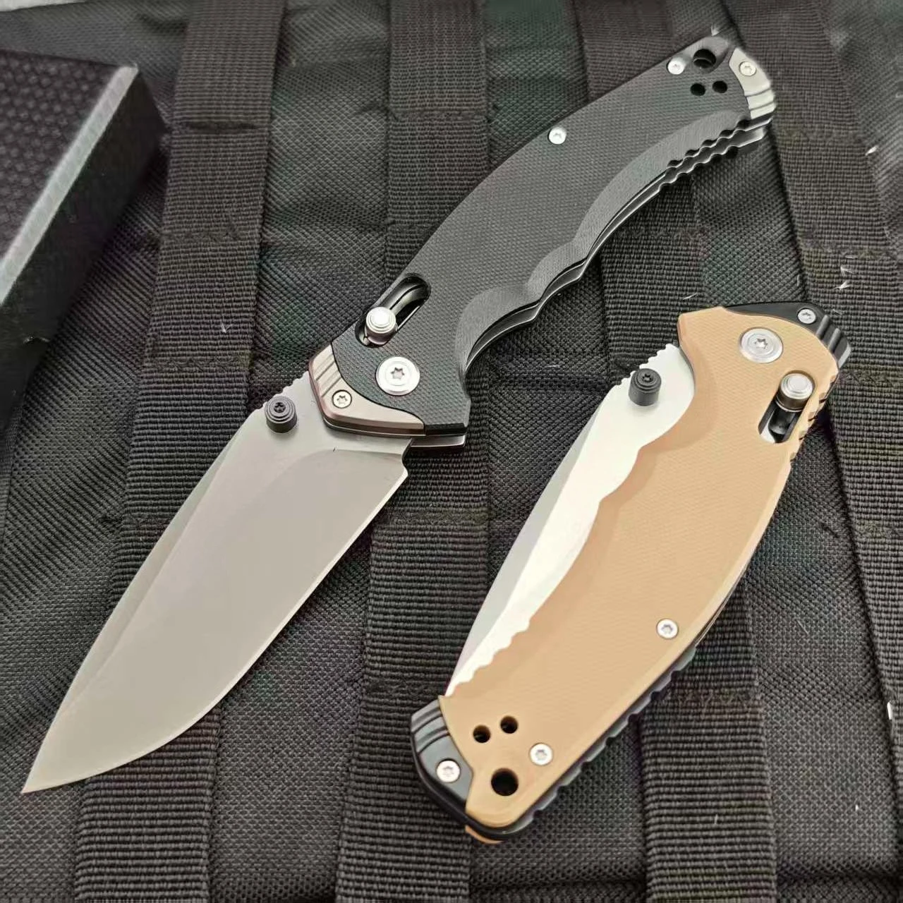 

Складной нож с клинком Drop Point из стали 8Cr13Mov Stonewashed, рукоять G10, черный, с шарикоподшипником, для охоты, выживания, EDC