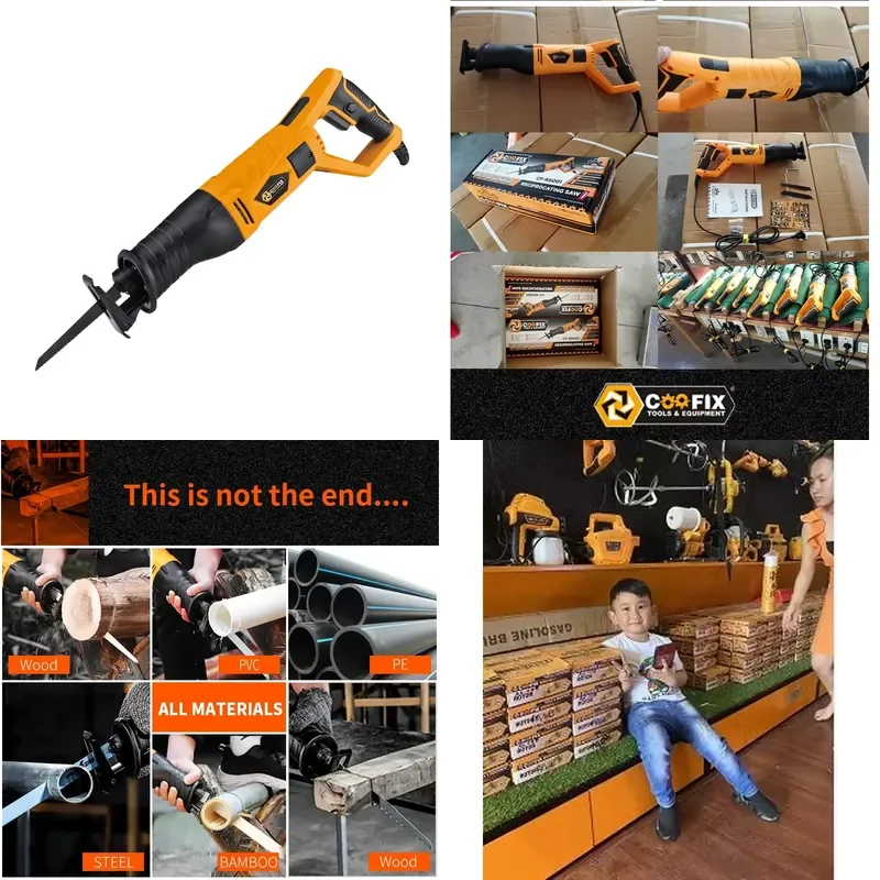 

【CHIMU HOME】 900W Reciprocating Saw with 22mm Stroke Length for Wood and Metal Cutting