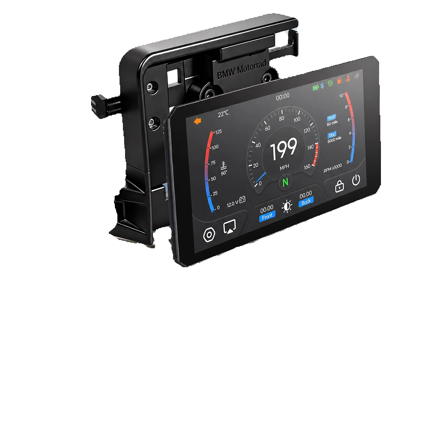 7 Zoll Motorrad Display für BMW R1200GS R1250GS R1300GS S1000XR, Kabelloses CarPlay & Android Auto, Original Lenkrad Drehregler Steuerung, Reifendruckkontrolle TPMS Wetterfest Motorrad
