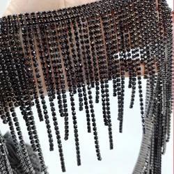 Rhinestone Fringe Trim Crystal Irregular Tassel Chain Ribbon For DIY Wedding Crafts Dress Jeans Clothing Accessories Decoration