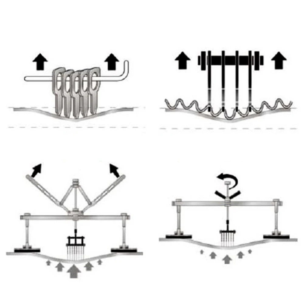 16mm Screw Car Dent Puller 6 Claw Hooks Slide Hammer Repair Tools Spot Welding Sheet Metal Kit Automotive Accessories Universal