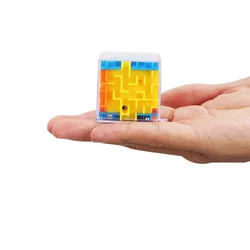 Mini 3D Maze Magic Cube Six-sided Transparent Puzzle Speed Cube Rolling Ball Cubes Maze Toys For Children Stress Reliever Toys